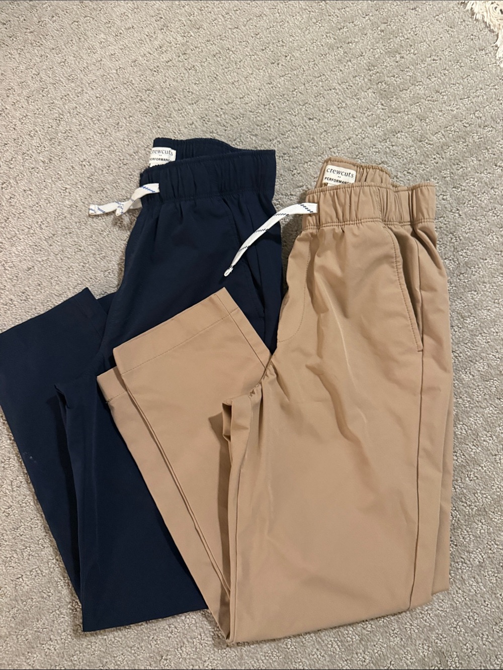 Crewcuts Navy and Khaki Chino Jogger Pants